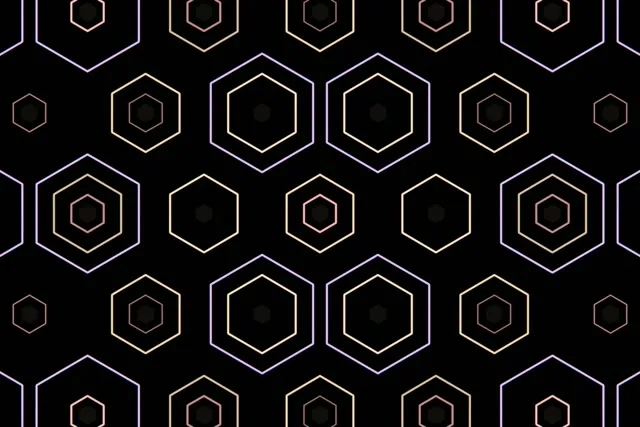 3:2 Surface | 60fps Neon Hexagon VJ Loop Motion Background Screensaver