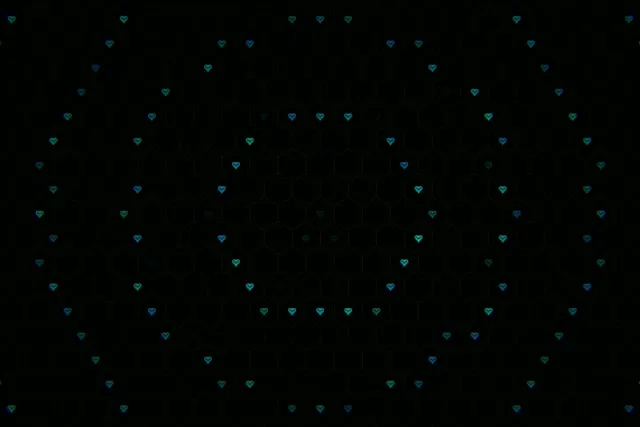 3:2 Surface | Cyan Hearts Drop 60fps Screensaver Motion Background