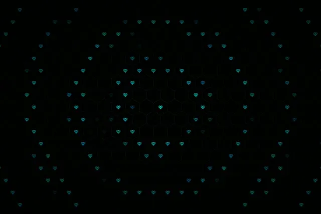 3:2 Surface | Cyan Hearts Floating 60fps Live Screensaver