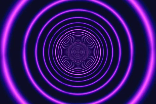 3:2 Surface | Magenta Neon Tunnel 60fps Motion VJ Loop - Glowing Circles