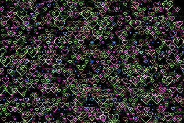 3:2 Surface | Neon Hearts 60fps Screensaver Live Wallpaper