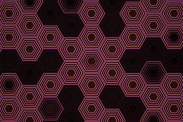 3:2 Surface | Neon Hexagon 60fps Screensaver Live Wallpaper Loop