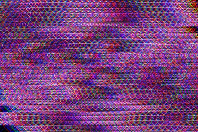 3:2 Surface | Vibrant Neon Hearts 60fps VJ Background