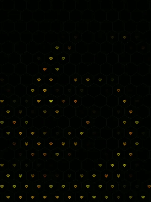 3:4 iPad Portrait | 60fps Falling Golden Hearts Live Wallpaper Loop