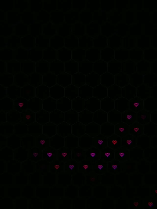 3:4 iPad Portrait | 60fps Falling Pink Hearts Screensaver VJ Wallpaper
