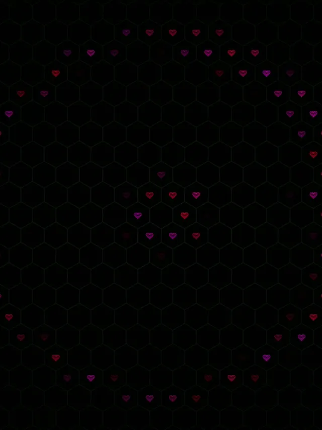 3:4 iPad Portrait | 60fps Glowing Hearts Network Live Wallpaper 60fps Screensaver