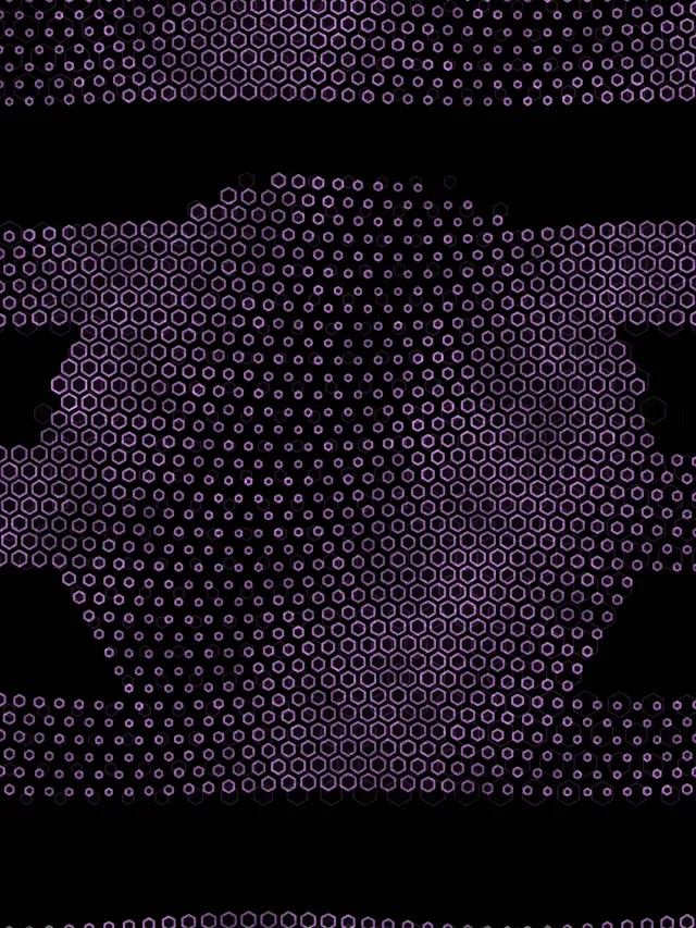 3:4 iPad Portrait 60fps Hexagon Portal Screensaver | VJ Loop Neon