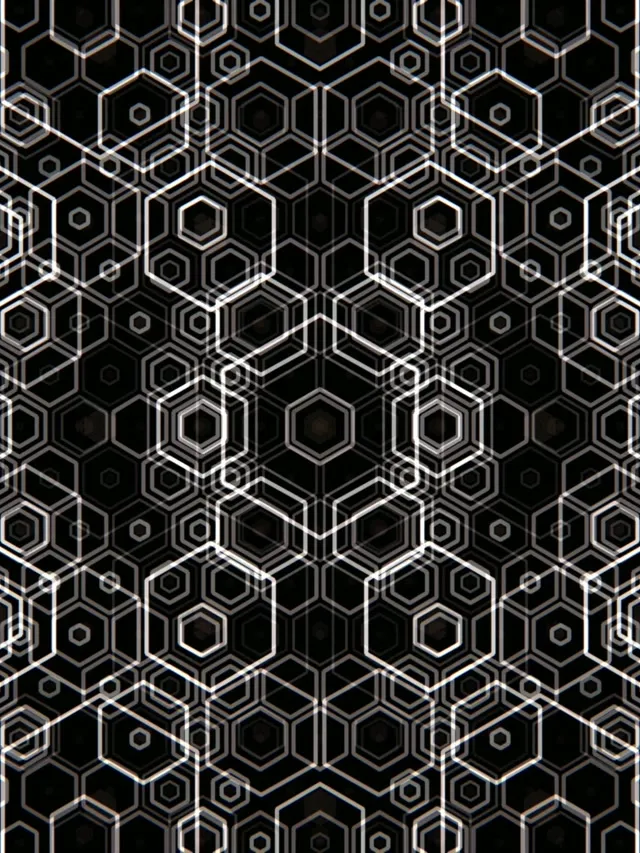 3:4 iPad Portrait | 60fps Hexagonal Geometry VJ Screensaver Loop