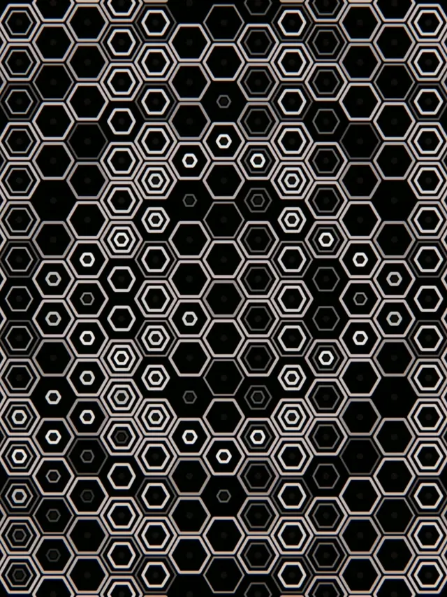 3:4 iPad Portrait | 60fps Honeycomb Hexagonal 60fps Screensaver Live Wallpaper VJ