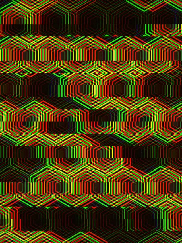 3:4 iPad Portrait | 60fps Neon Geometric Hexagon Live Wallpaper Screensaver