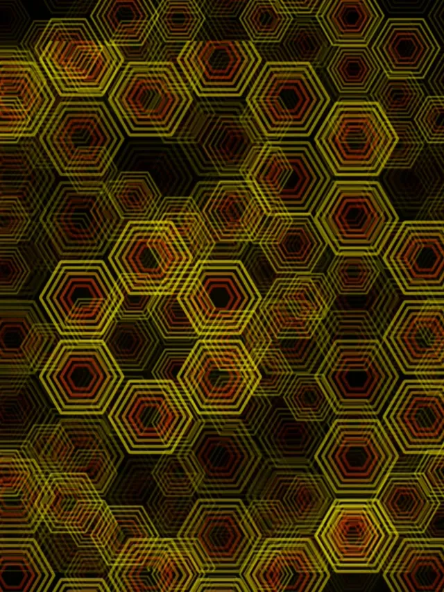 3:4 iPad Portrait | 60fps Screensaver | Hexagon Neon VJ Live Wallpaper