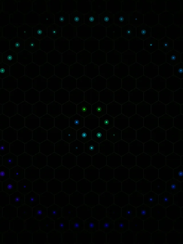 3:4 iPad Portrait | 60fps Screensaver Live Wallpaper - Glowing Hexagon Network