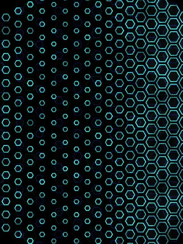 3:4 iPad Portrait 60fps Screensaver Neon Tunnel VJ Animation Turquoise Hex Design