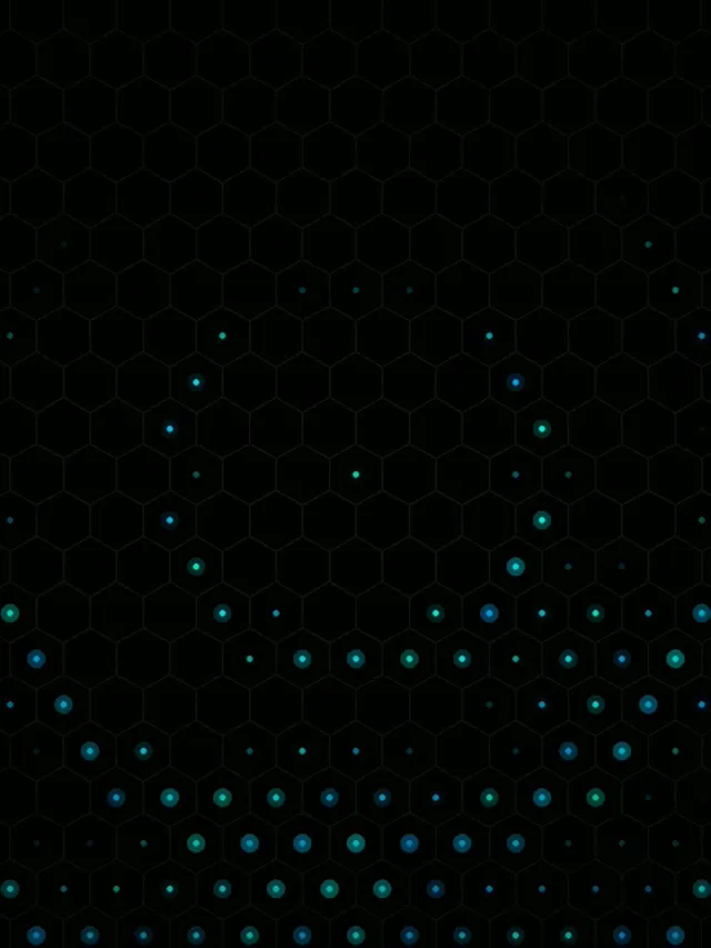 3:4 iPad Portrait | Cyan hexagon network 60fps screensaver live loop
