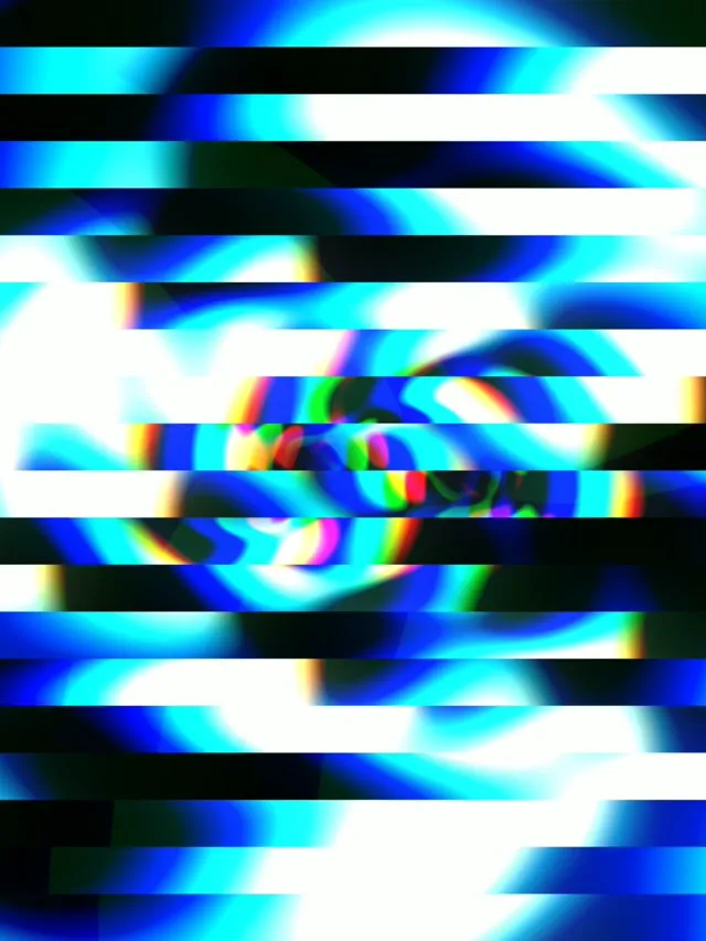 3:4 iPad Portrait | Digital Cyan Neon Glitch 60fps Motion Wallpaper