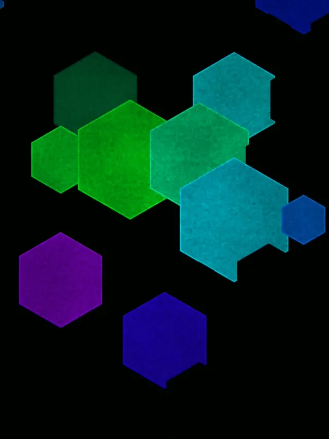3:4 iPad Portrait | Floating colorful hexagons 60fps screensaver live wallpaper art