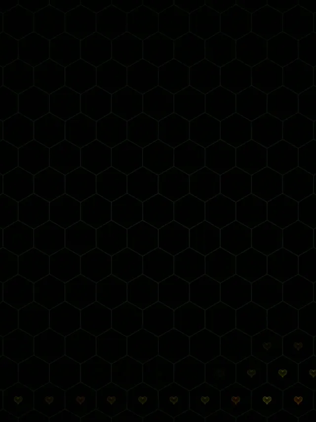 3:4 iPad Portrait | Gold Hearts Hexagon 60fps Motion Background Loop
