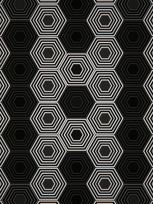 3:4 iPad Portrait | Hexagonal 60fps Motion Screensaver Live Wallpaper