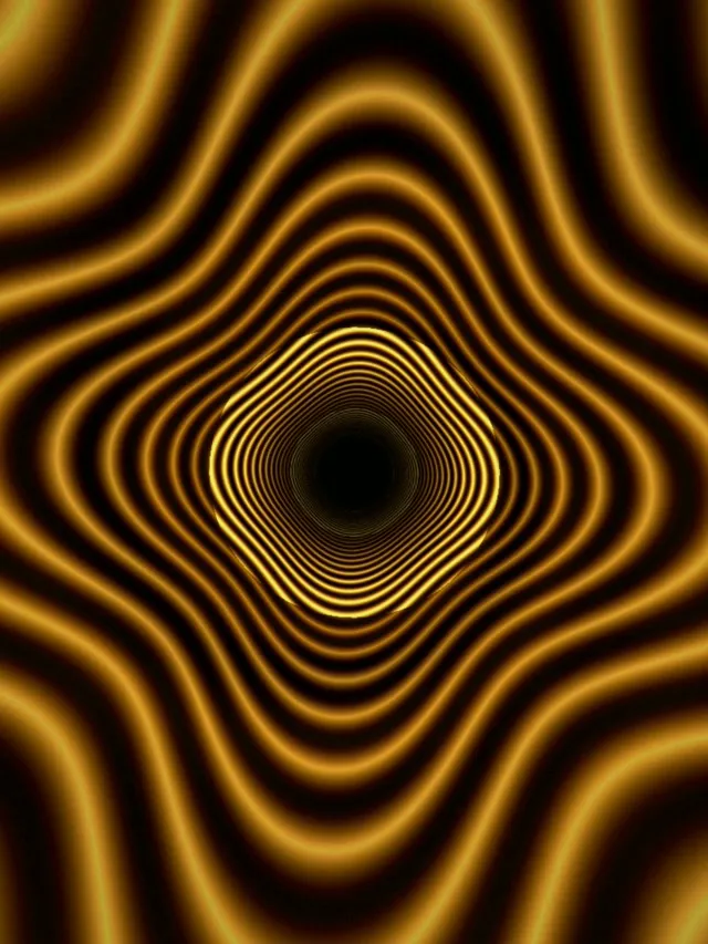 3:4 iPad Portrait | Hypnotic Gold Waves 60fps Screensaver VJ