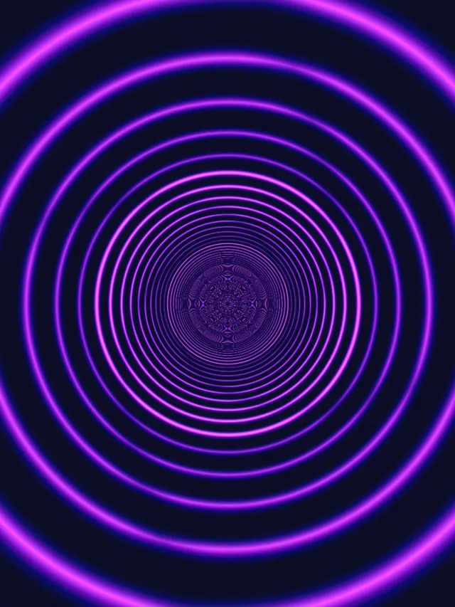 3:4 iPad Portrait | Magenta Neon Tunnel 60fps Live Wallpaper - Glowing VJ Loop
