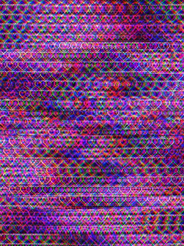 3:4 iPad Portrait | Neon Hearts 60fps Live Wallpaper VJ