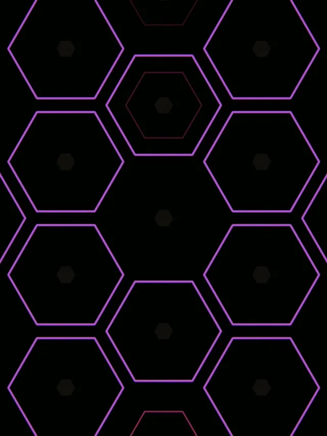 3:4 iPad Portrait | Neon Hex Geometry 60fps Live Wallpaper