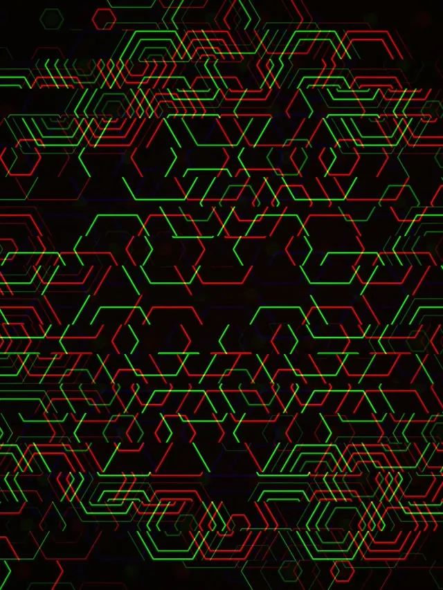 3:4 iPad Portrait | Neon Hexagon 60fps Live Wallpaper Motion Loop
