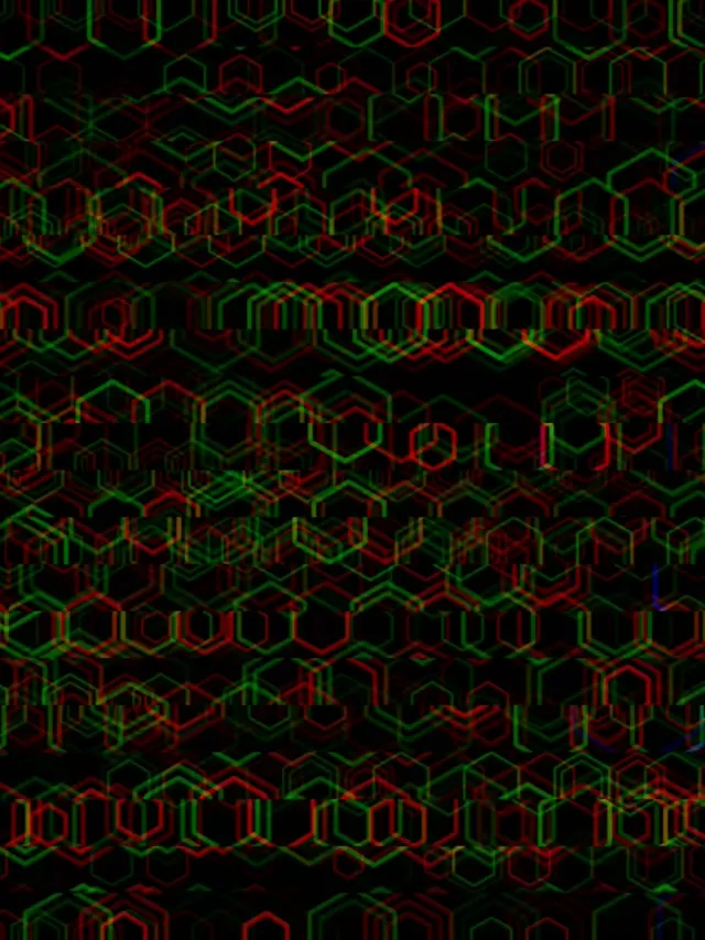 3:4 iPad Portrait Neon Hexagon 60fps Motion Screensaver