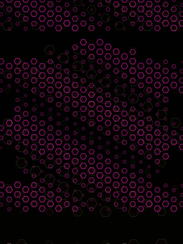3:4 iPad Portrait | Neon Hexagon Particles 60fps Screensaver Live Motion VJ
