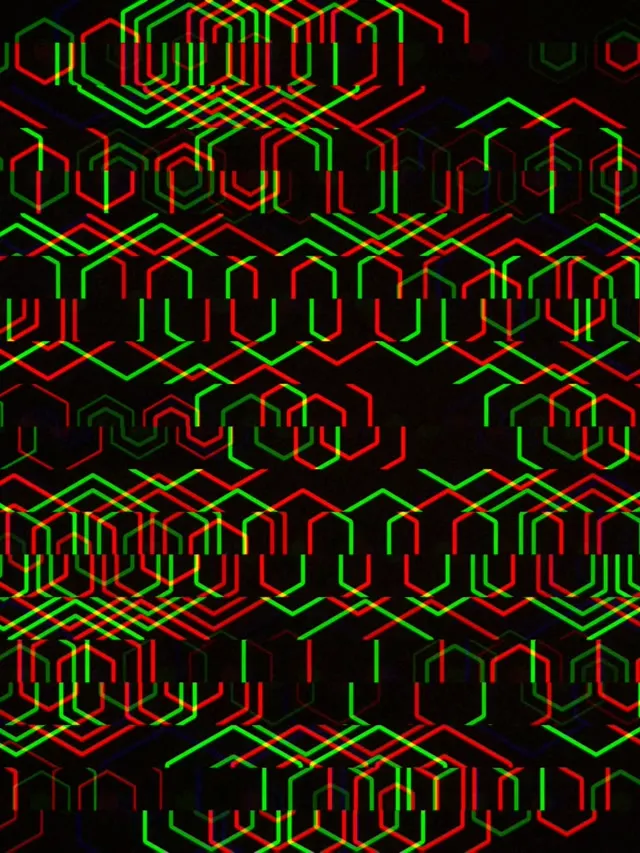 3:4 iPad Portrait | Neon Hexagon Pattern 60fps Screensaver Motion Loop