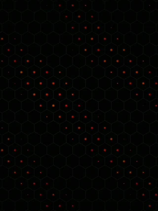 3:4 iPad Portrait | Red Dot Hexagon 60fps Screensaver Live Wallpaper