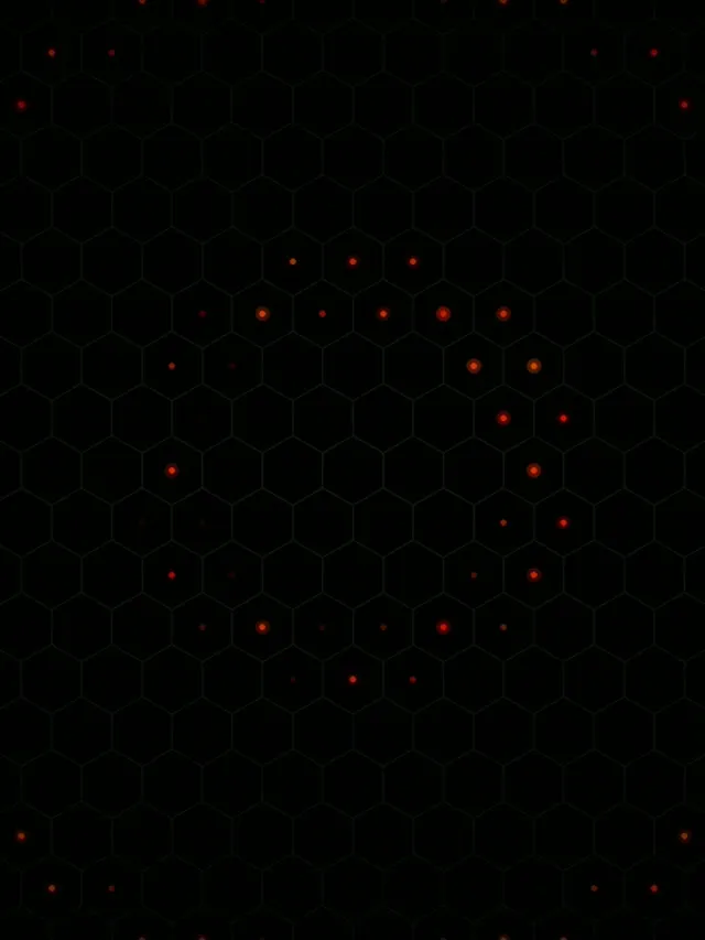 3:4 iPad Portrait | Red Hexagon Network 60fps Live Wallpaper