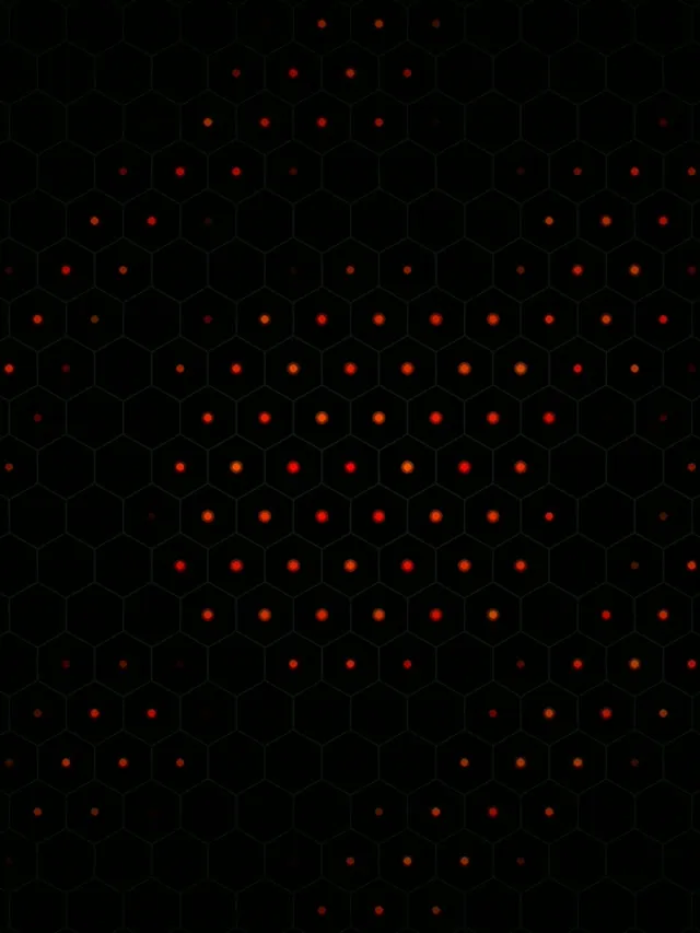 3:4 iPad Portrait | Red Hexagon Network 60fps Screensaver Animation