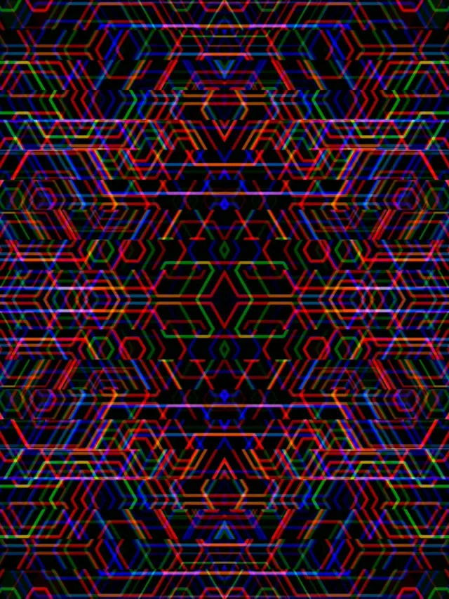 3:4 iPad Portrait | Tech Hexagon 60fps Live Screensaver Animation