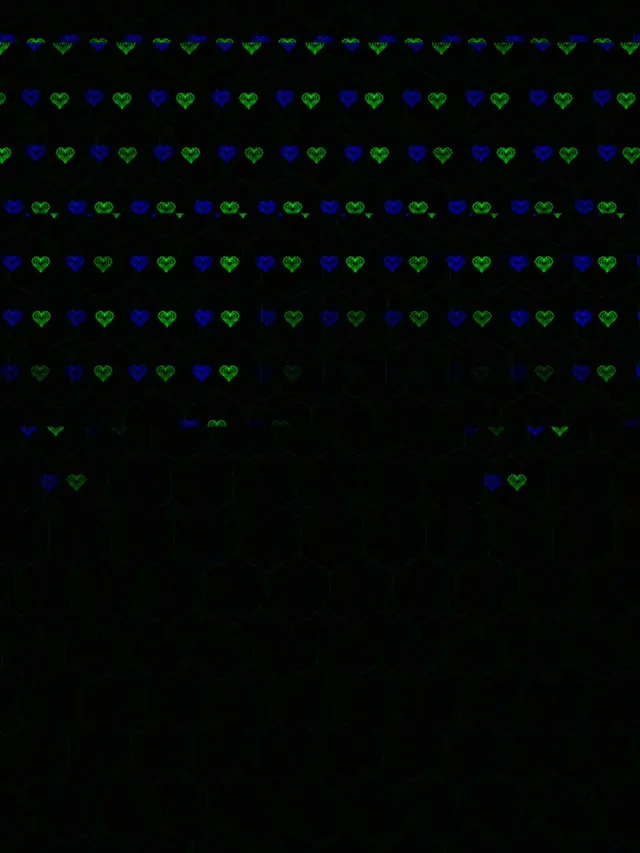 3:4 Portrait 60fps Neon Heart Rain Animation | Live Wallpaper