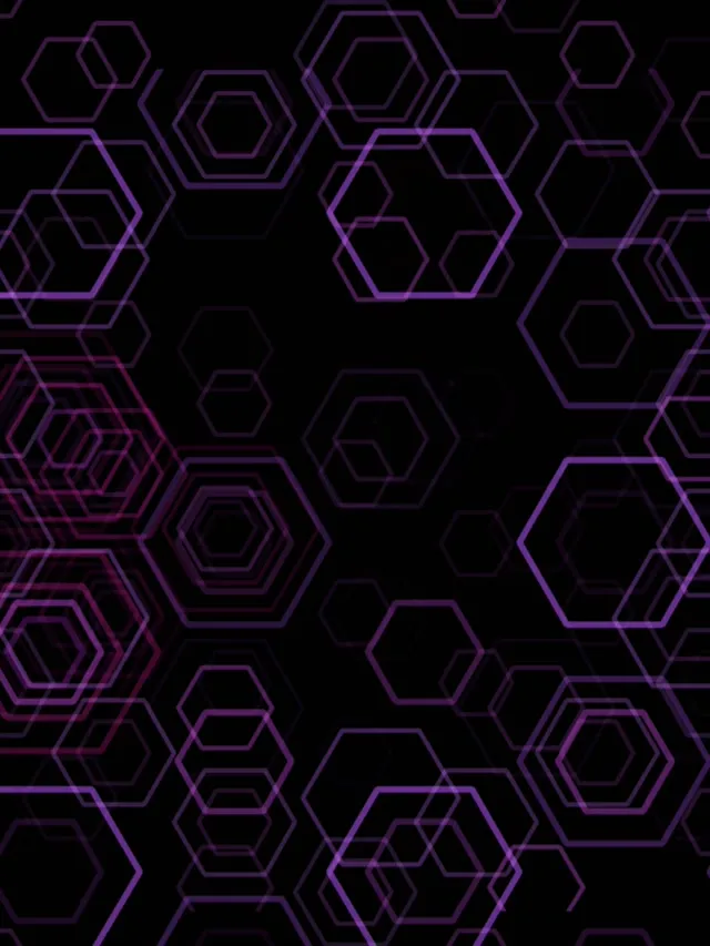 3:4 Portrait | Neon Hexagon 60fps Live Wallpaper Screensaver VJ Motion