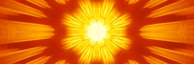 3:1 Neon Tunnel Radiant Sun Burst VJ Loop 60fps Screensaver