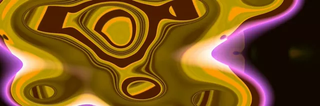 3:1 Panoramic 60fps Screensaver Neon Tunnel Orange Butterfly Symmetrical Vj Footage