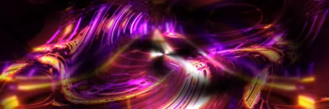 3:1 Panoramic 60fps Screensaver Neon Tunnel Radiant Magenta Orange Light Tunnel VJ Visual