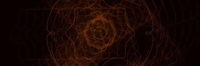 3:1 Panoramic 60fps Screensaver Neon Tunnel Radiating Amber Network Veejay loop