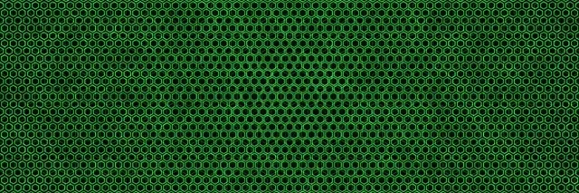 3:1 Triple Wide 60FPS Bright Green Hexagon Screensaver VJ Animation