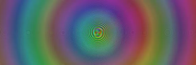 3:1 Triple Wide | 60fps Emerald Pink Concentric Pulsing Screensaver VJ Animation
