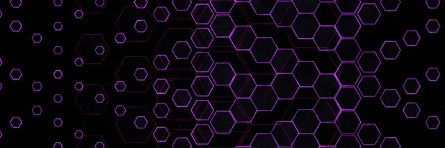3:1 Triple Wide 60fps Hex Tunnel Screensaver VJ Animation Neon Purple