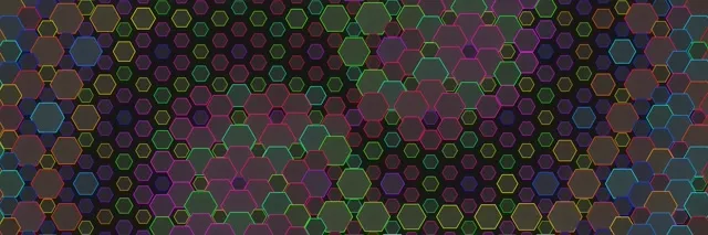 3:1 Triple Wide 60FPS Hexagon Kaleidoscope Screensaver VJ Animation Neon