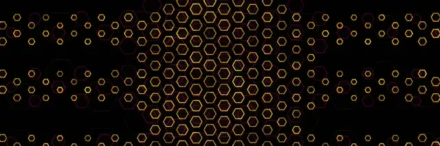 3:1 Triple Wide 60FPS Hexagon Screensaver | Golden Neon VJ Animation