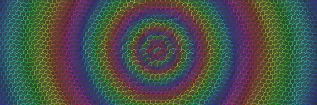 3:1 Triple Wide 60fps Hexagon Tunnel Screensaver | Live Wallpaper VJ Neon