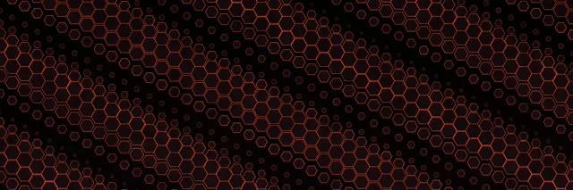 3:1 Triple Wide 60FPS Hexagon Tunnel Screensaver - Red Neon VJ Loop Animation Motion