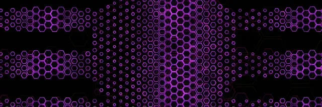 3:1 Triple Wide | 60fps Hexagon Vortex Screensaver Live Wallpaper Motion