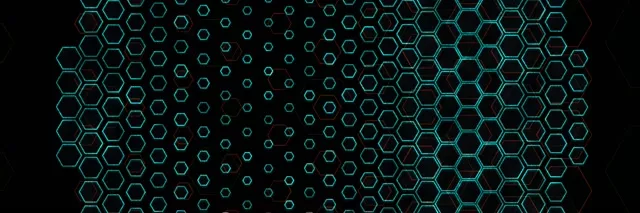 3:1 Triple Wide 60fps Neon Honeycomb Screensaver VJ Loop for Edits