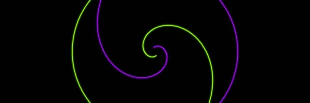 3:1 Triple Wide | 60fps Neon Spiral Screensaver | VJ Loop Neon | Infinite Spiral